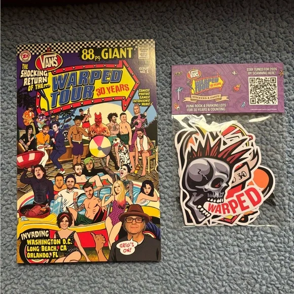 Vans Warped Tour Long Beach 30 Year Lineup Poster